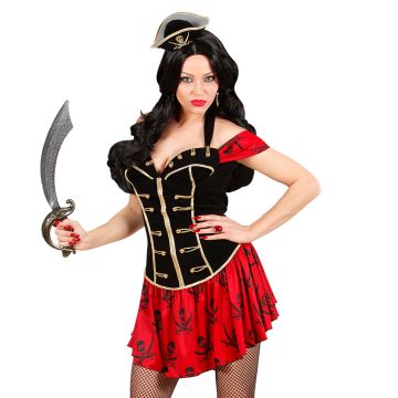 Piratenmeisje kostuum met kleine hoed