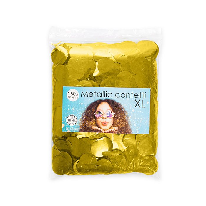 Ronde Metallic Gouden Confetti - 250 gram