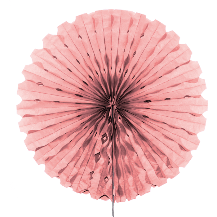 Roze honeycomb waaier - 45 cm