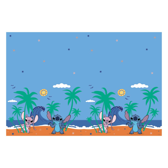 Stitch® en Angel plastic tafelkleed - 120x180 cm