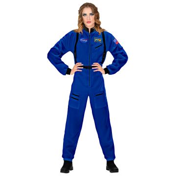 Blauw astronautenkostuum voor dames