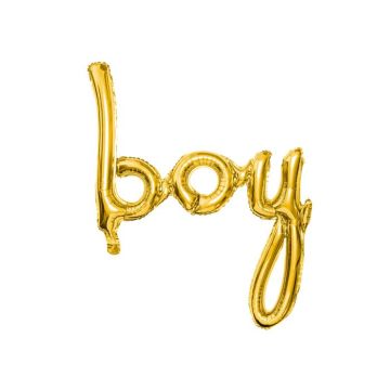 Gouden Boy letter folieballon - 74x63,5 cm