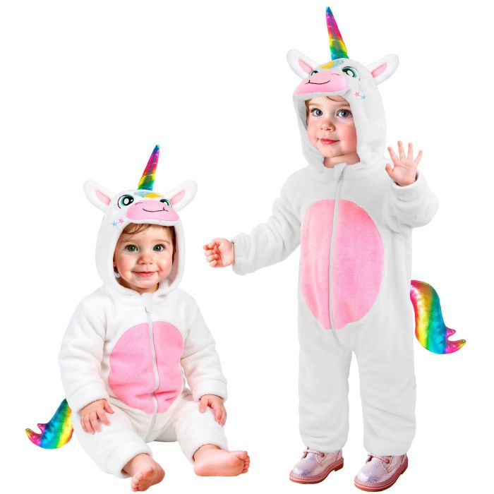 Eenhoornkostuum voor baby's in het wit