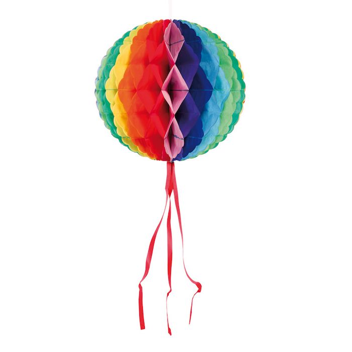 Regenboog multifunctionele ronde honeycomb 3x - 30 cm