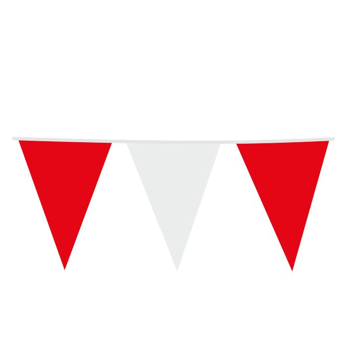 Rood & Wit 30 x 45 cm VlaggenSlinger - 10 meter