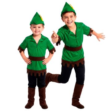 Robin Hood kostuum met laarsoverrek voor jongens