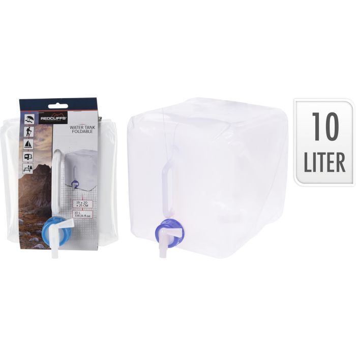 Opvouwbare watertank met kraan, 10 liter