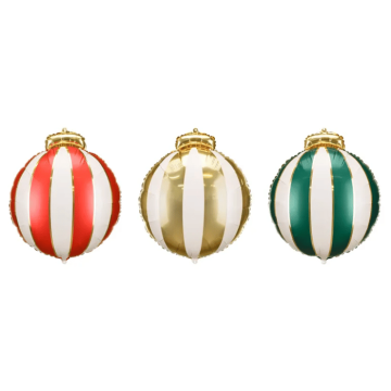 Kerstbal folieballon 3x - 42x46cm