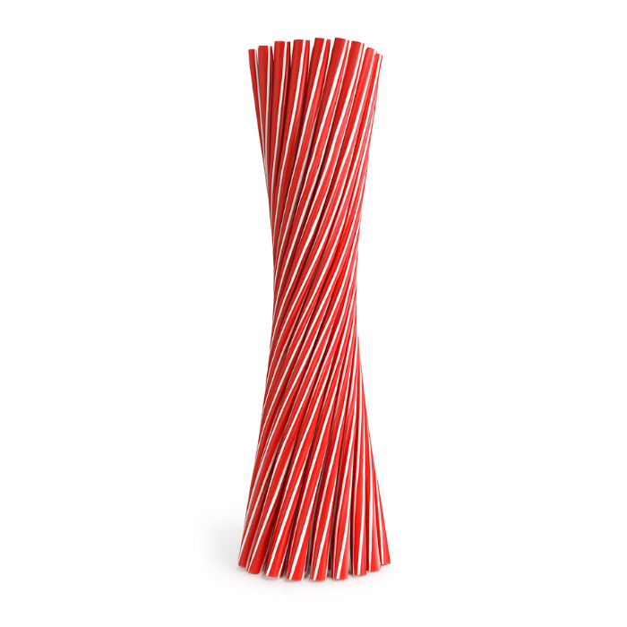 Rietjes rood 6x220 mm herbruikbaar 50x