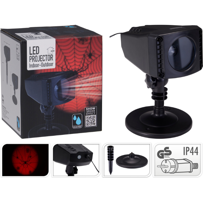 Halloween projector met kruipende spin