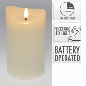 LED blokkaars wit - 9x9x15 cm