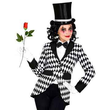 Harlequin-jasje voor dames in ruitpatroon