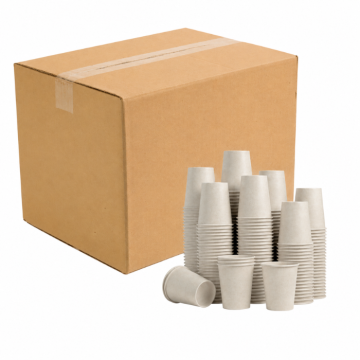 190 ml koffiekop 1000x wegwerp bamboe kopjes