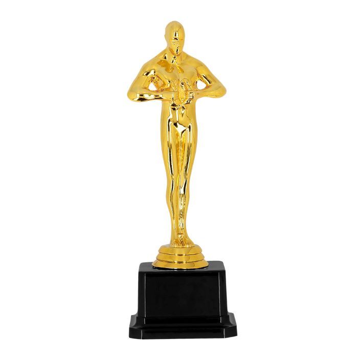 Goudkleurige Hollywood award statuette - 21 cm
