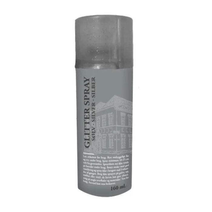 Glitter spray zilver 160 ml Det Gamle Apotek