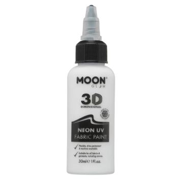 Neon UV Textielverf Wit 30 ml Moon Creations