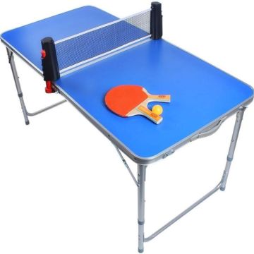 Mini Tafeltennistafel incl 2x batjes en 5x ballen 126x69 cm