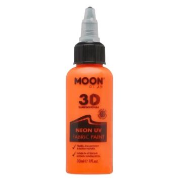 Neon UV Textielverf Oranje 30 ml Moon Creations
