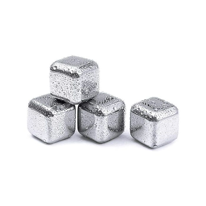 Stalen ijsblokjes 4x - 2,7x2,7x2,7 cm