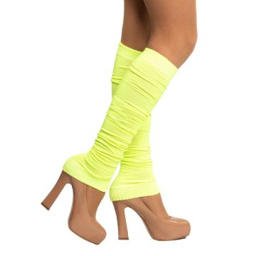 Beenwarmers voor dames one-size neon geel