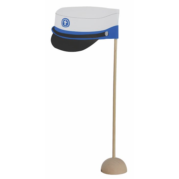 Blauwe Studentenhoed tafelvlaggen 6x - 5,5 x 6 cm