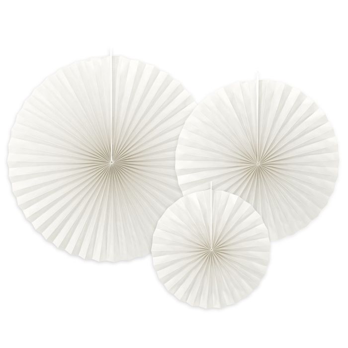 Witte Rozetten 3x - 23-40 cm