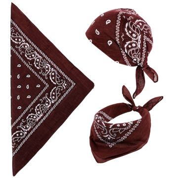 Bruine Bandana - 55 x 55 cm