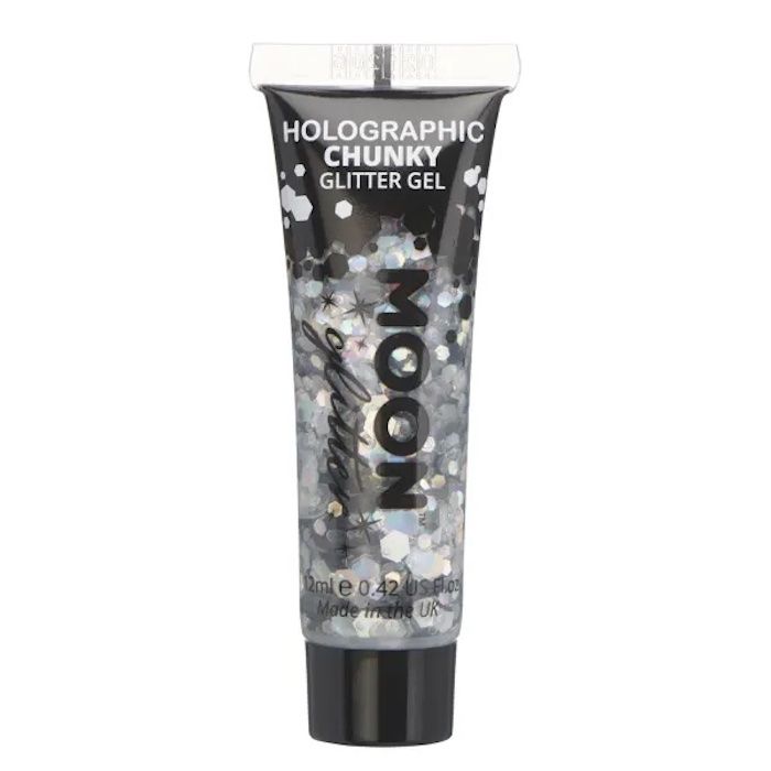 Holografische Chunky Glitter Gel Zilver 12 ml Moon Creations