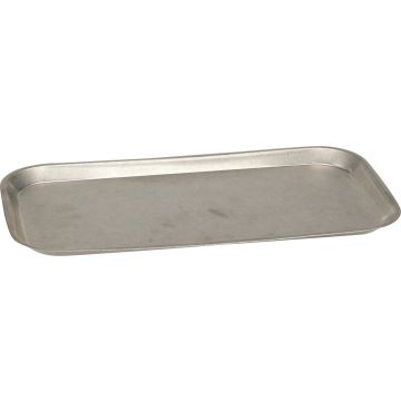 Stonewashed serveerschaal van roestvrij staal 33,7x17,5 cm
