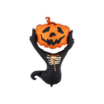 Folieballon pompoen spook 60x100 cm