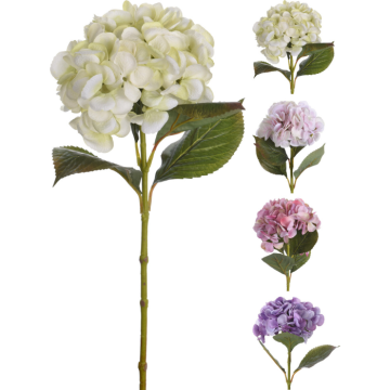 Kunstmatige Hortensia 65 cm - 4 verschillende kleuren
