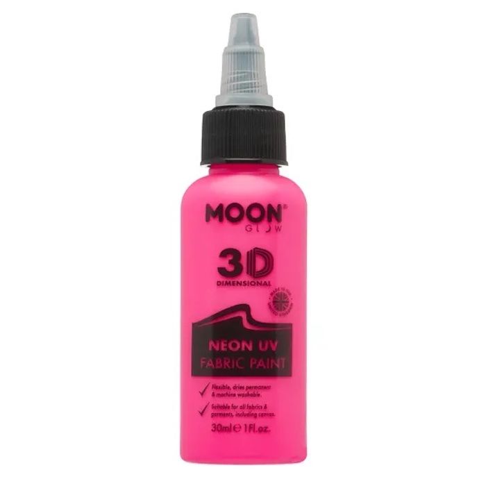 Neon UV Textielverf Roze 30 ml Moon Creations