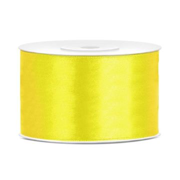 Geel satijnlint - 38 mm x 25 m