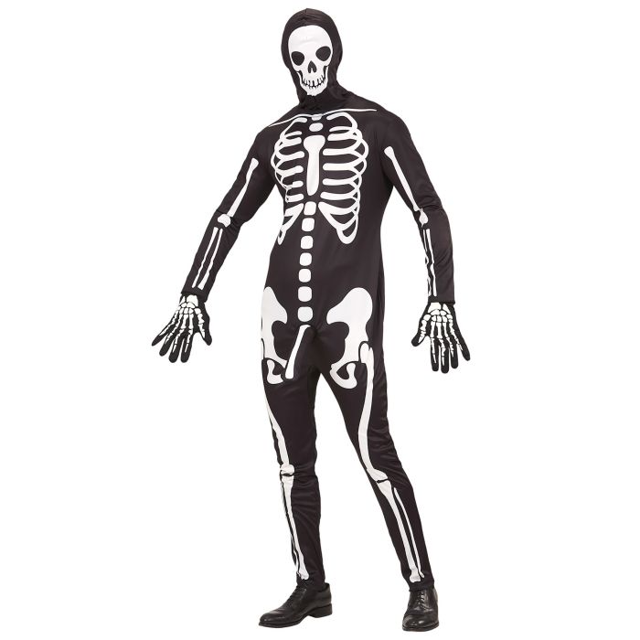 Seksueel kostuum van skelet met overall en masker