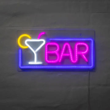 Bar neon LED bord - 23x43 cm
