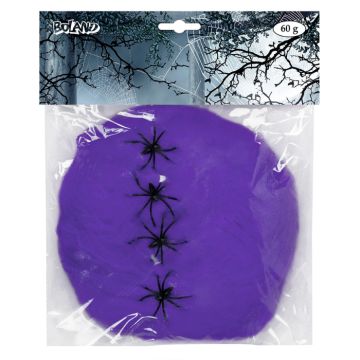 Paarse spinnenweb met spinnen - 60g