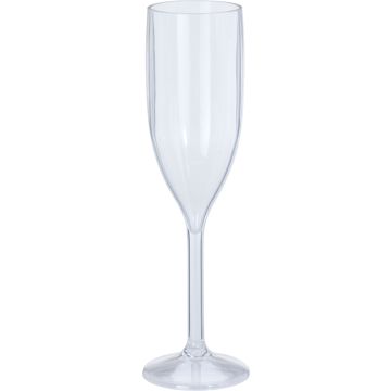 Champagneglas van acryl 165 ml met lange steel