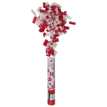 Rood, Wit en Dannebrog Confettibuis 30 cm