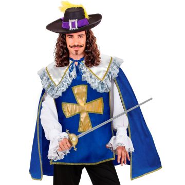 Musketiersjas voor heren in blauw