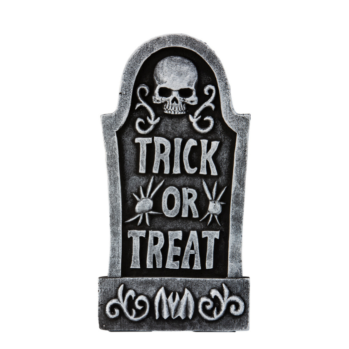 Halloween grafsteen trick or treat - 59 cm
