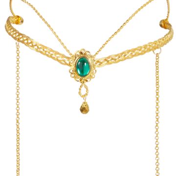 Fantasy elven diadeem haarband goud - onesize