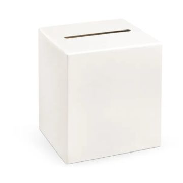 Box voor kaarten crème kleur 24x24x24 cm