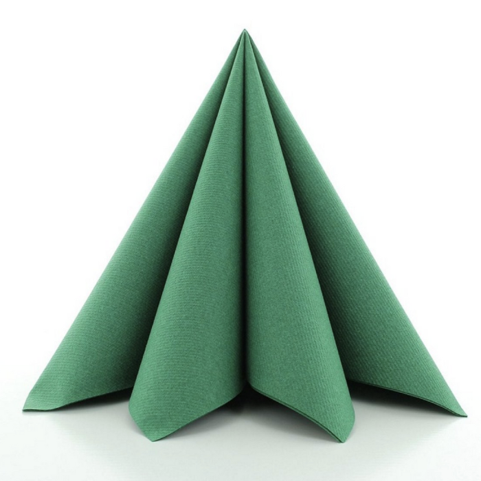 Luxe servetten donkergroen 12x - 40x40 cm