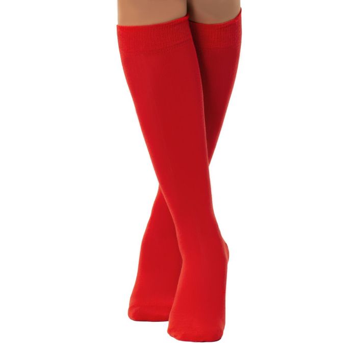 Dameskniestrømper in het rood - one-size 