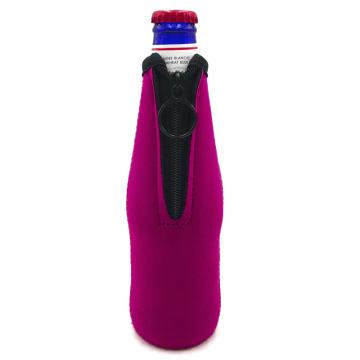 Neopreen flessenkoeler pink