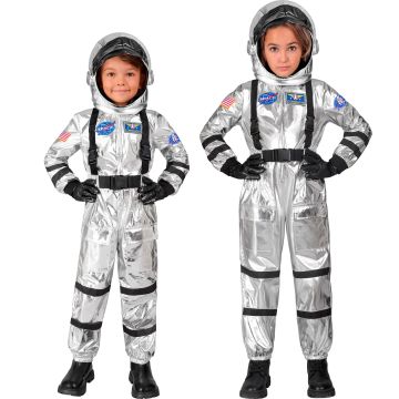 Zilver astronauten kostuum voor kinderen