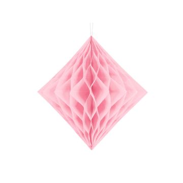 Diamant Honeycomb In Roze - 30 cm