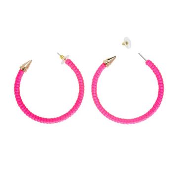 80's Oorringen Hoops Pink