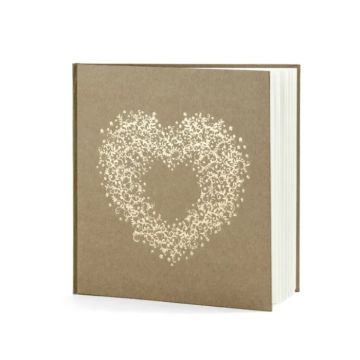 Gastenboek 20,5x20,5 cm goud