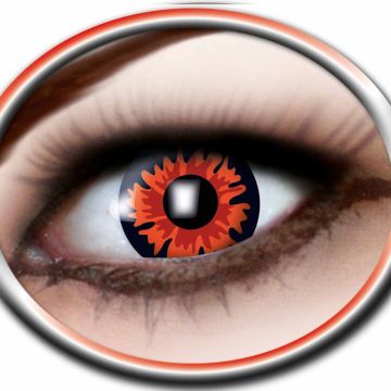 Contactlenzen bloemen in oranje